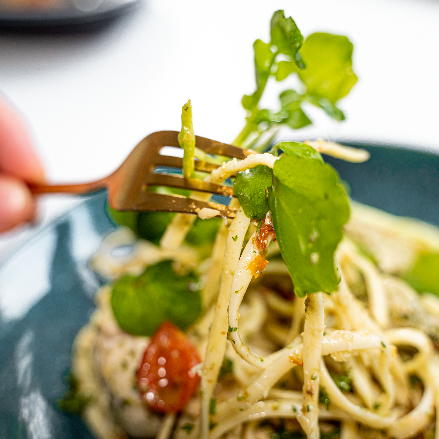 Green Pesto Chicken Linguini