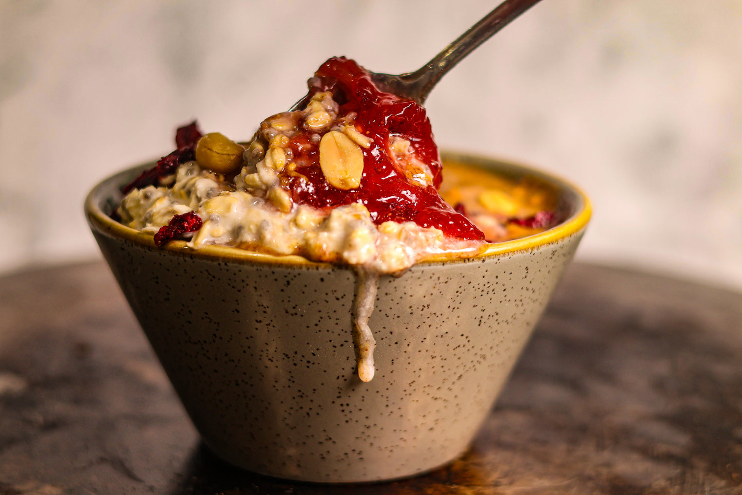 Peanut Butter Jelly Overnight Oats