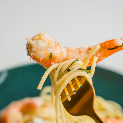 Chilli Garlic King Prawn Sicilian Spaghetti