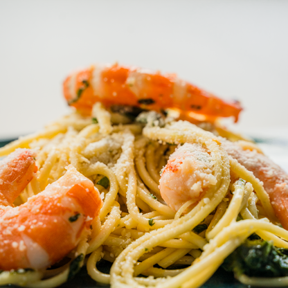 Chilli Garlic King Prawn Sicilian Spaghetti