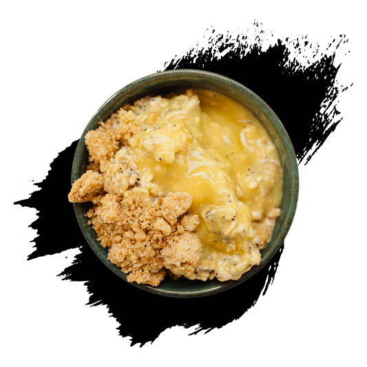 Lemon Overnight Oats with Crunchy Crumble