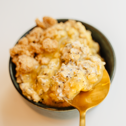 Lemon Overnight Oats with Crunchy Crumble