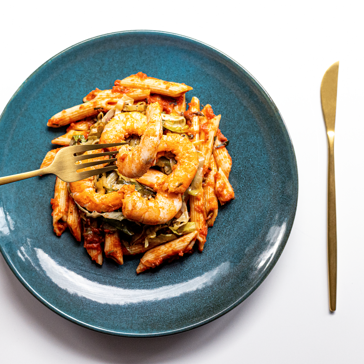 Chilli Garlic King Prawn Penne