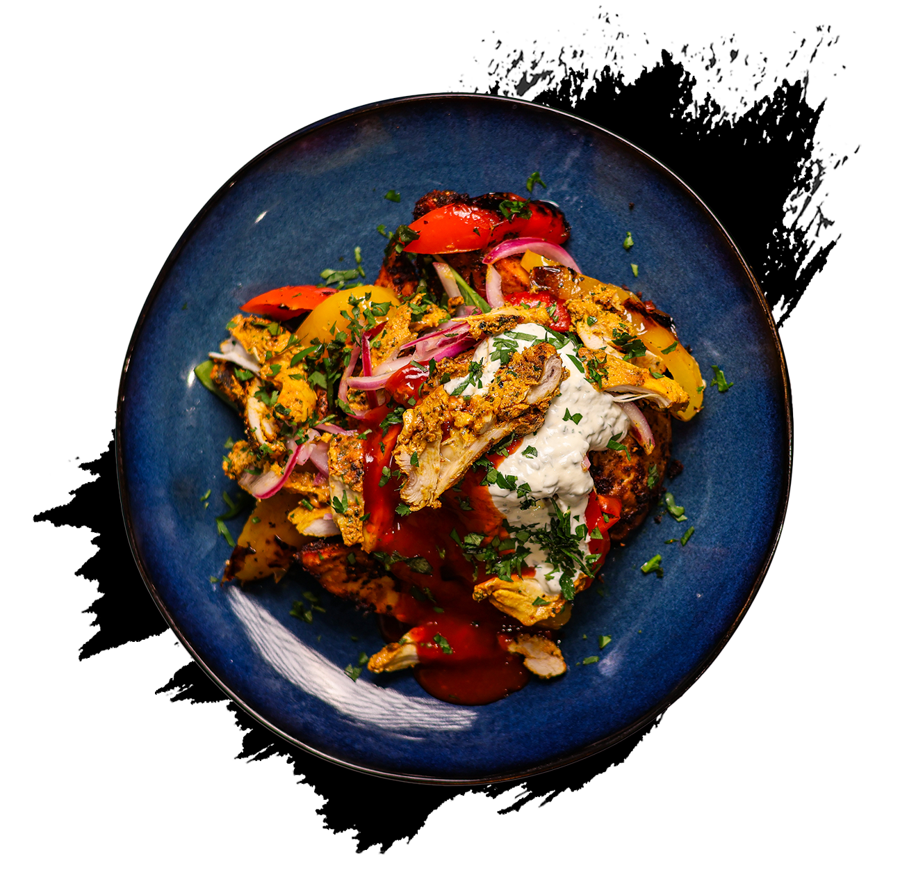 Chicken Shawarma Loaded Wedges