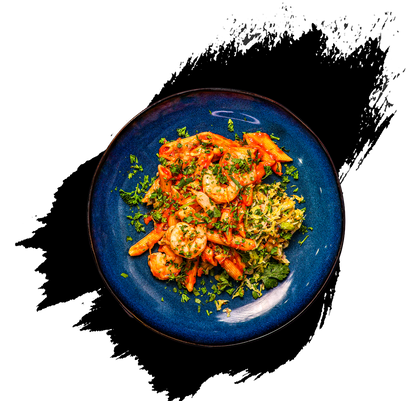 Chilli Garlic King Prawn Penne