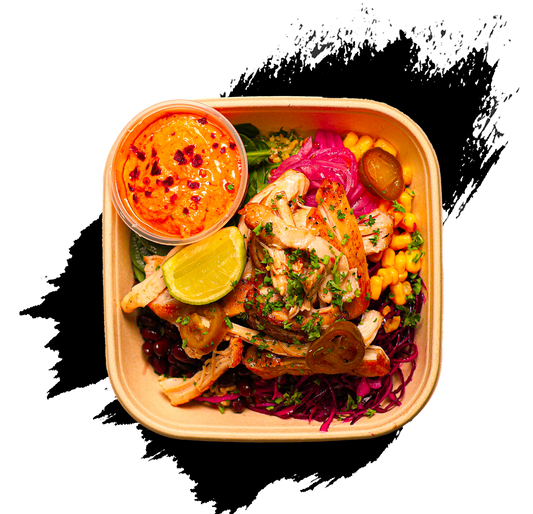 Shredded Roast Chicken Burrito Bowl